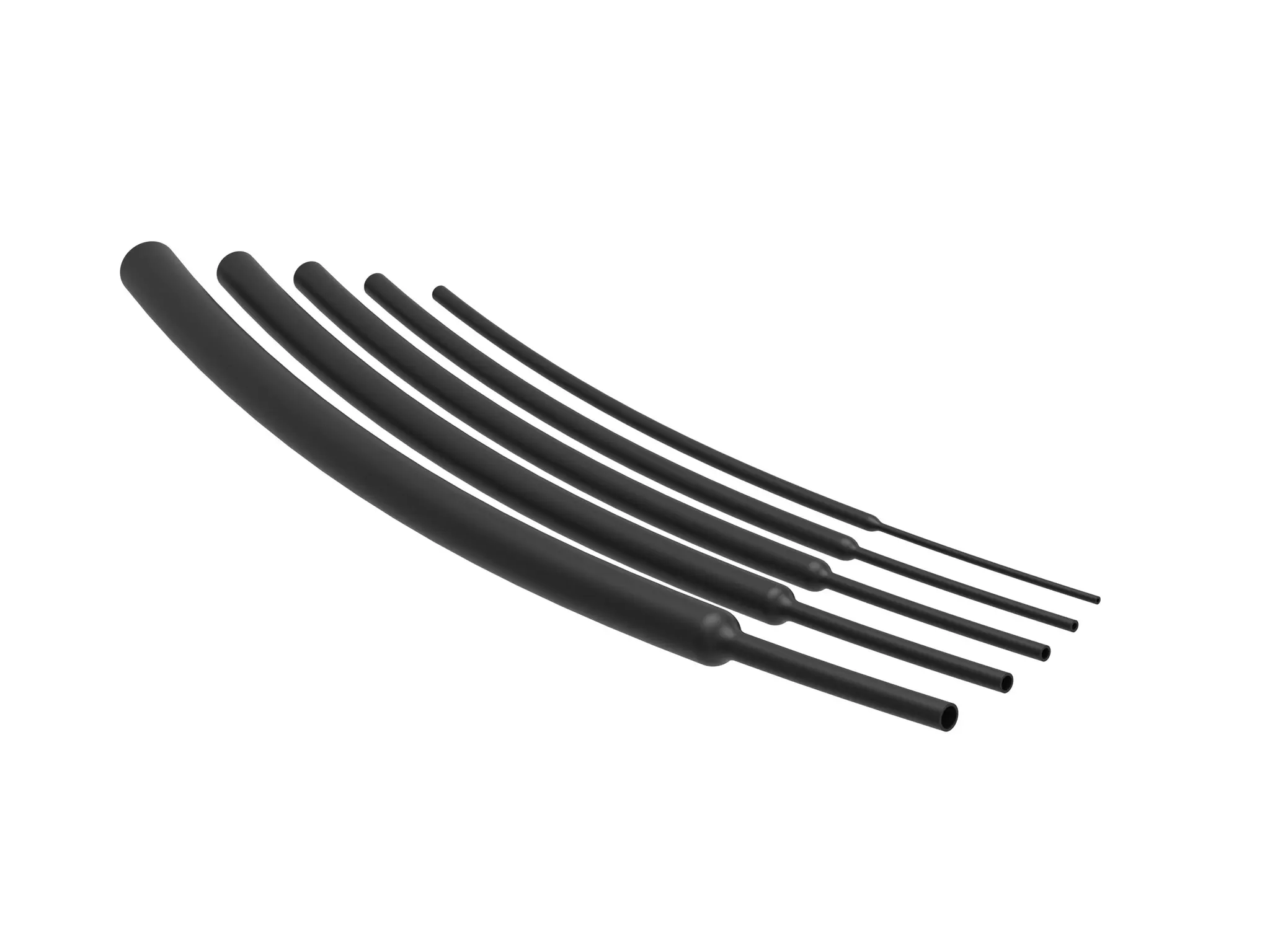 Produktfoto 1 von TE Connectivity RNF-100 Standard-Wärmeschrumpfschlauch, Polyolefin Schwarz, Ø 3.2 mm, Länge 1.2m