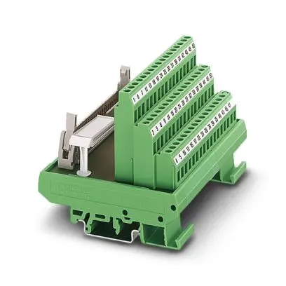 Produktfoto 1 von Phoenix Contact VARIOFACE Schnittstellenmodul Flachbandkabel, Stecker, 50-polig, 60 V, DIN-Hutschiene 1A
