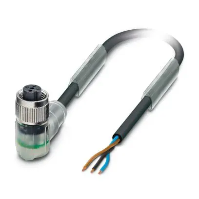 Produktfoto 1 von Phoenix Contact SAC, 3-polig Sensor-Betätigungselementkabel, Freies Kabelende 3 / M12 Buchse, Länge 8 m