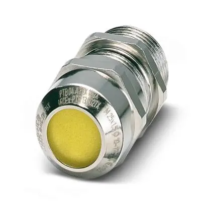 Produktfoto 1 von Phoenix Contact G-ESISEC Kabelverschraubung, M32 x 1.5 Messing vernickelt 13 mm/ 21 mm, IP66, IP68