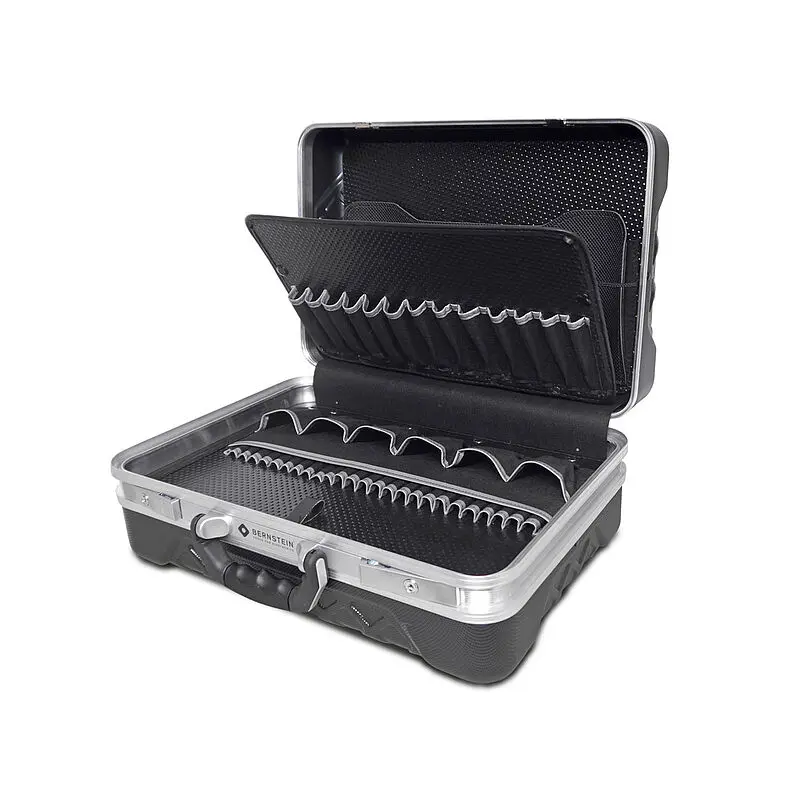 Produktfoto 1 von Bernstein ABS Werkzeugkoffer Schwarz, 58 Schubladen, L. 480 mm B. 350 mm H. 190 mm, 6900 g, Kombi