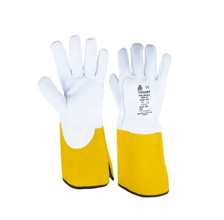 Produktfoto 1 von GUYARD Handschuh Leder Gelb, Weiß