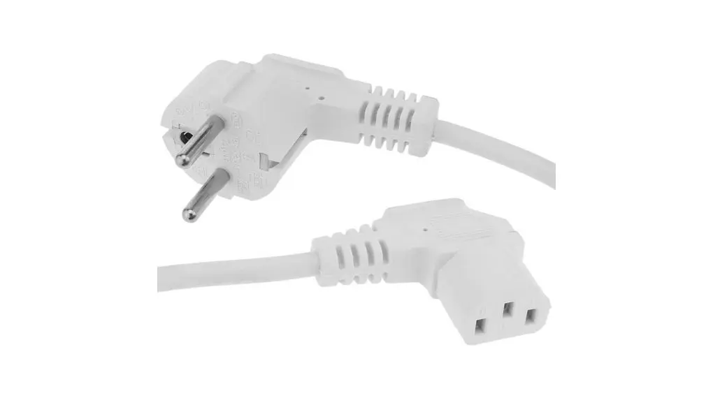 Produktfoto 1 von RND RND 465 Netzkabel, 3-adrig Weiß /Ø 6.5 mm Außen-ø , 2 m, 25 V, Polyvinylchlorid