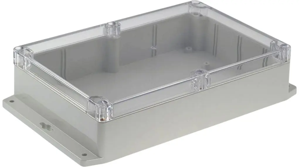 Produktfoto 1 von RND RND 455; Universalgehäuse; Polycarbonat; Hellgrau Geflanscht IP65 Breite 146 mm Höhe 55 mm Länge 222 mm