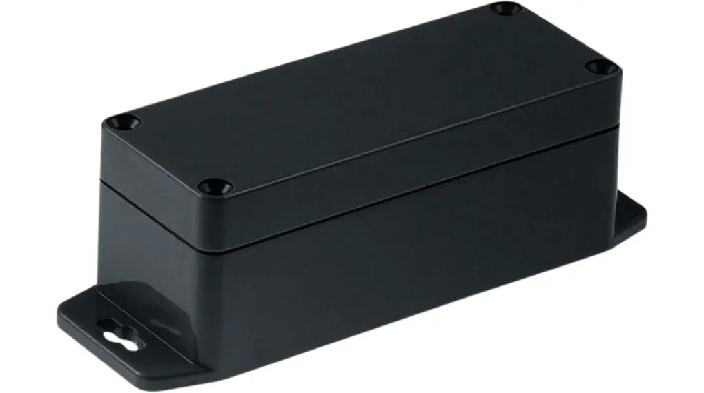 Produktfoto 1 von RND RND 455; Universalgehäuse; ABS; Dunkelgrau Geflanscht IP65 Breite 35 mm Höhe 35 mm Länge 90 mm