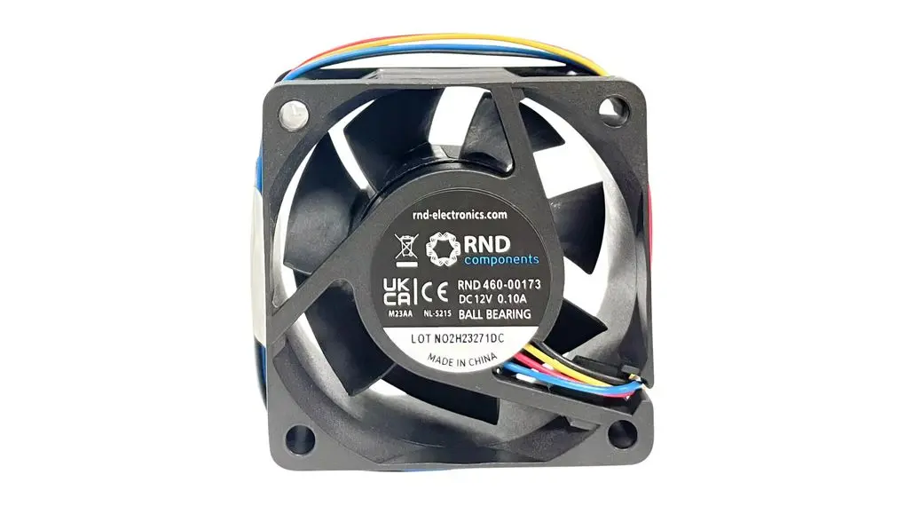 Produktfoto 1 von RND dc-Axiallüfter, 12 V, 60x60x25mm, 36.5m³/h