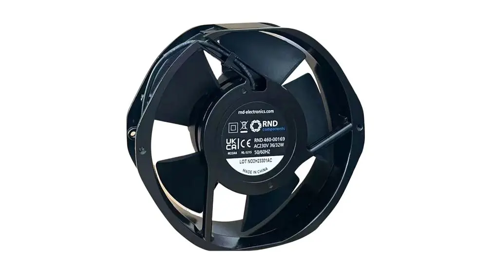 Produktfoto 1 von RND ac-Axiallüfter, 230 V / 32 → 36W, 152x171x39mm, 271.8m³/h
