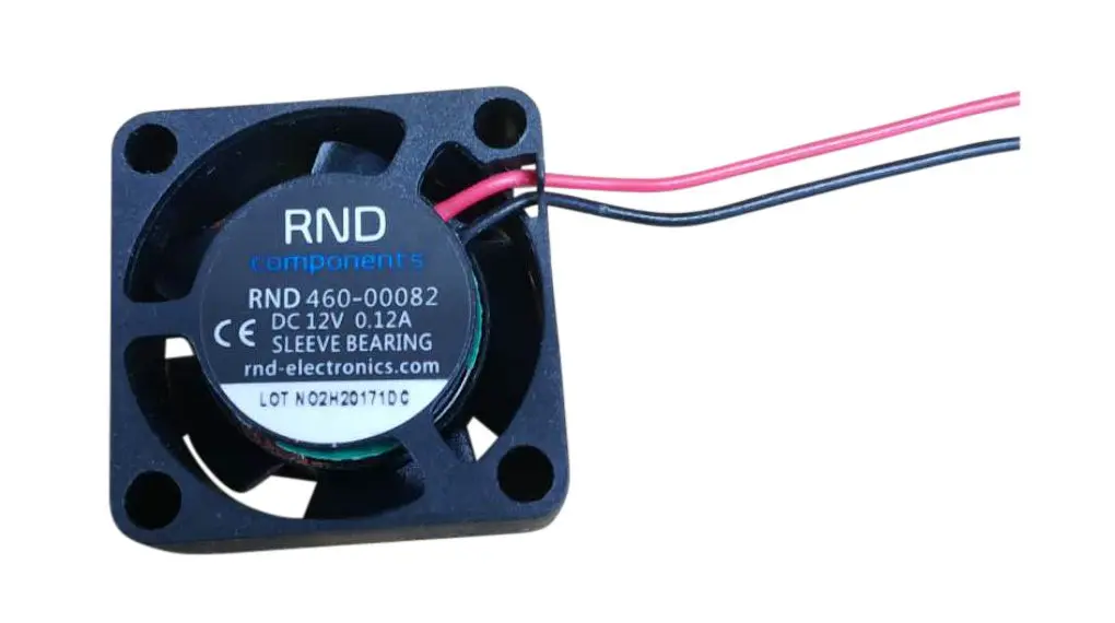 Produktfoto 1 von RND dc-Axiallüfter, 12 V / 1.44W, 25x25x10mm, 4.1m³/h