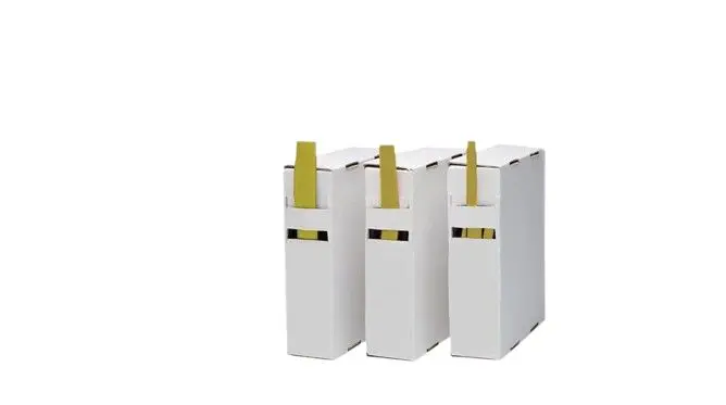 Produktfoto 1 von RND RND 465 Wärmeschrumpfschlauch, Polyolefin Gelb, Ø 1.6 mm Schrumpfrate 2:1, Länge 15m
