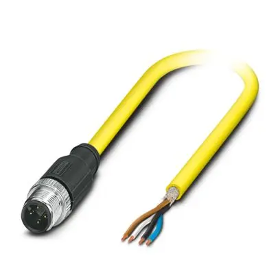 Produktfoto 1 von Phoenix Contact SAC, 4-polig Steuerleitung, M12, Gerade Stecker 4 / Gerade, Länge 2 m