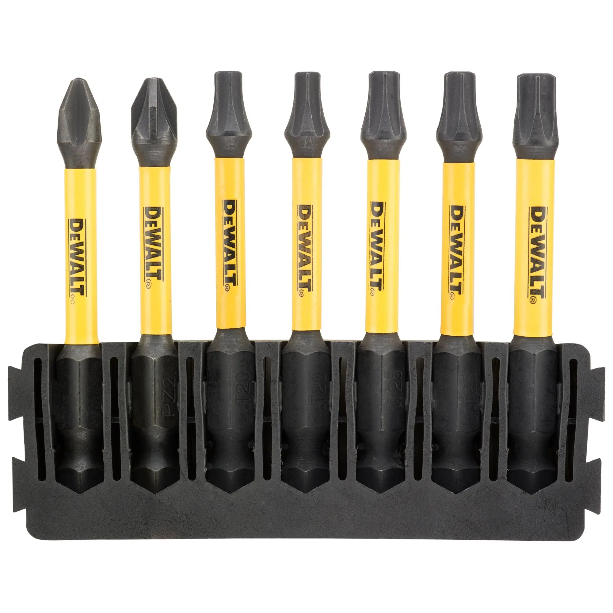 Produktfoto 1 von DeWALT PH1, PZ2, T20, T25, T30 Schraubbit, Phillips, 57 mm
