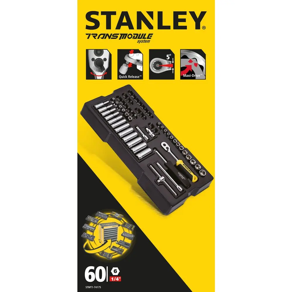 Produktfoto 1 von Stanley 1/4 in Standard 8 To 22 mm 60-teilig