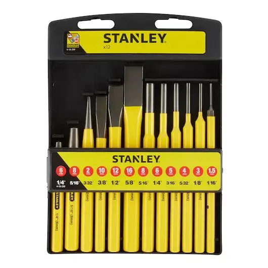 Produktfoto 1 von Stanley Splintentreiber Satz, Ø 6mm, 12-teilig, Stift