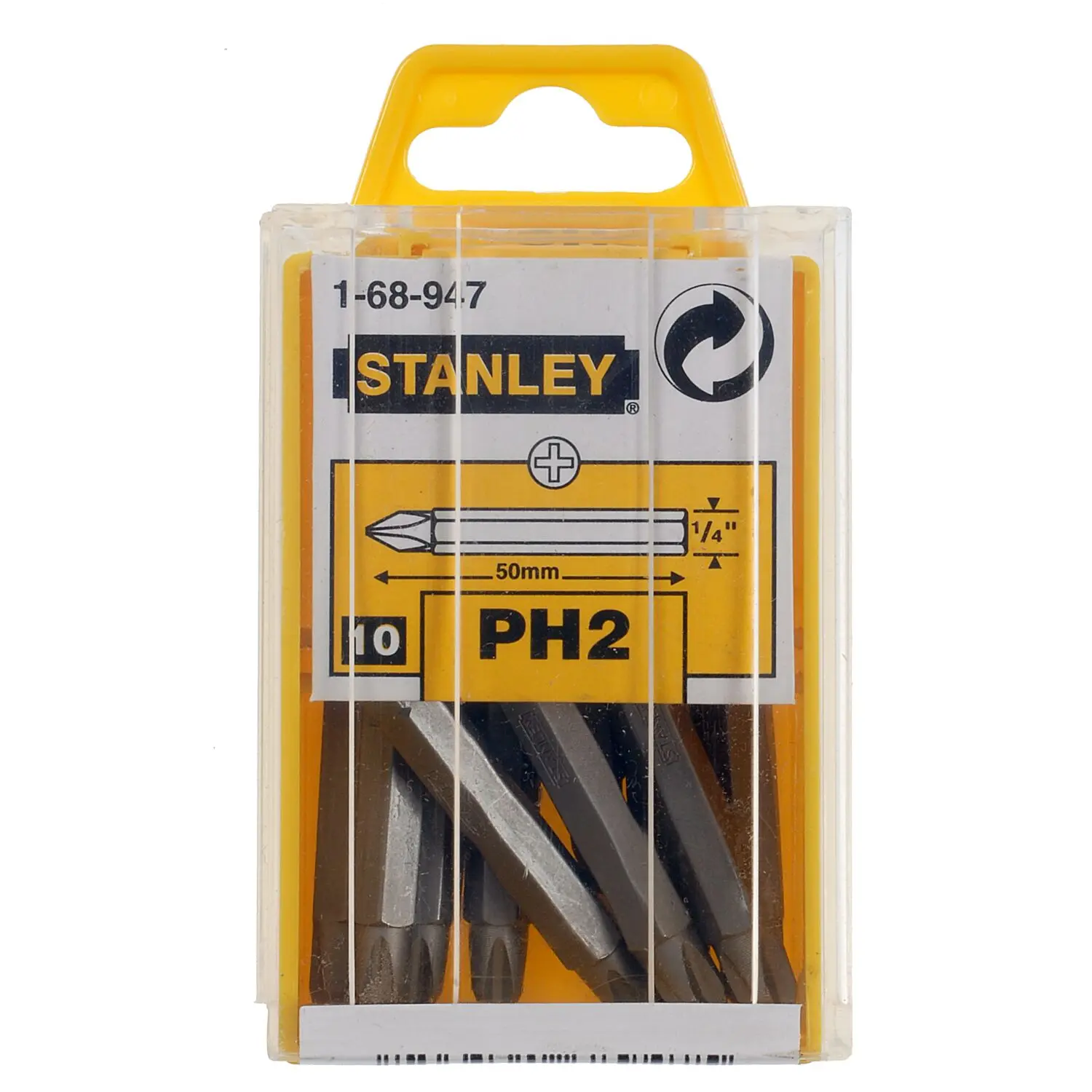 Produktfoto 1 von Stanley Sechskant Bit Bit CrV-Stahl 25 mm 25 mm, 25-teilig