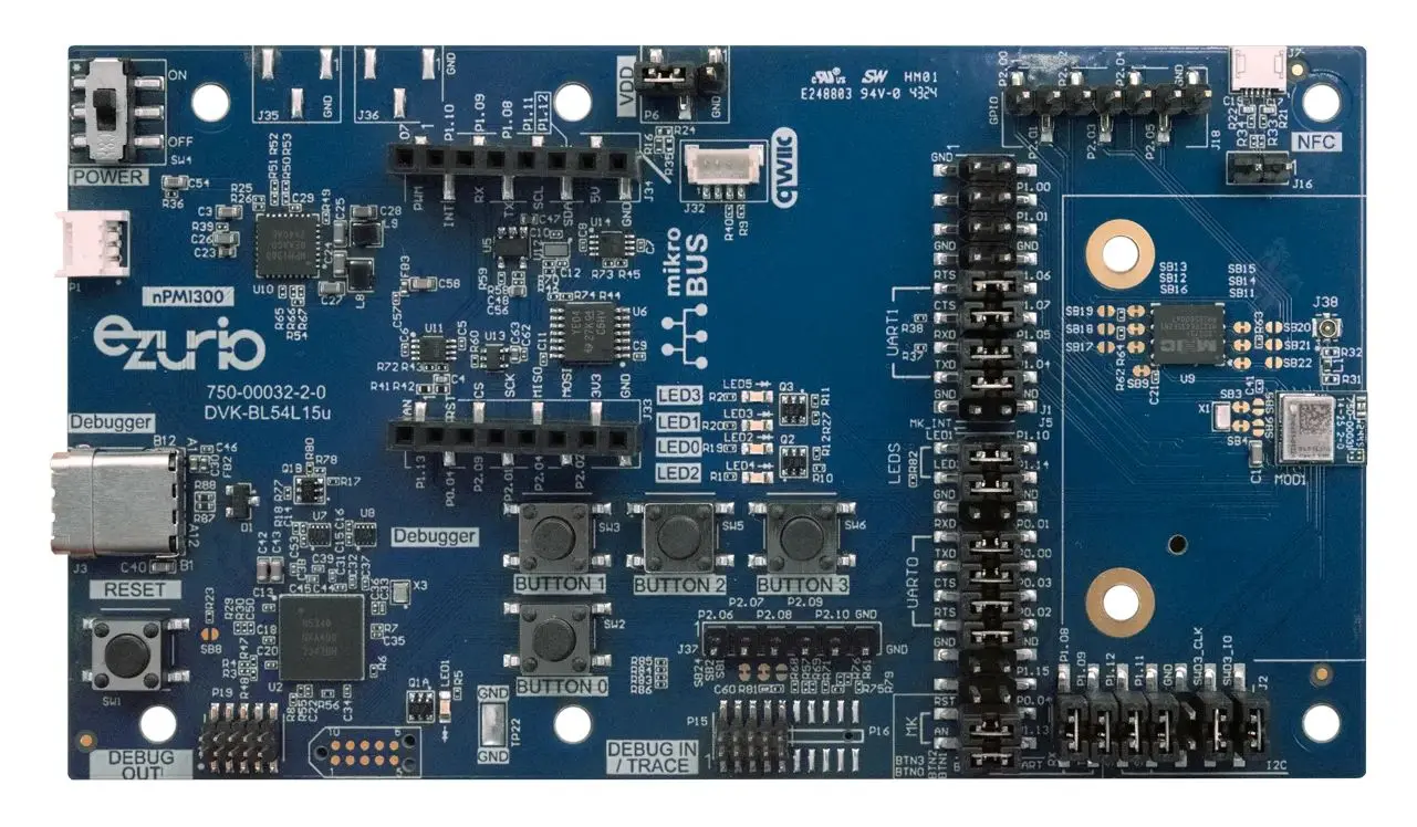 Produktfoto 1 von Ezurio Bluetooth Modul Klasse 1, 5.4, Einzelmodus (BLE), 7 dBm -95 dBm