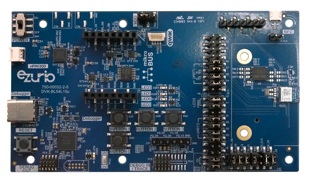 Produktfoto 1 von Ezurio Bluetooth Modul Klasse 1, 5.4, Einzelmodus (BLE), 7 dBm -95 dBm