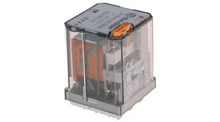 Produktfoto 1 von Finder 62 Leistungsrelais 24V Spule Dreipoliger Umschalter DIN-Hutschiene 16A 74 Ω