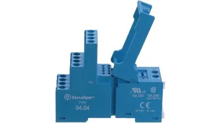Produktfoto 1 von Finder Relaissockel zur Verwendung mit 55.34 Relais 94, DIN-Hutschiene, 250V