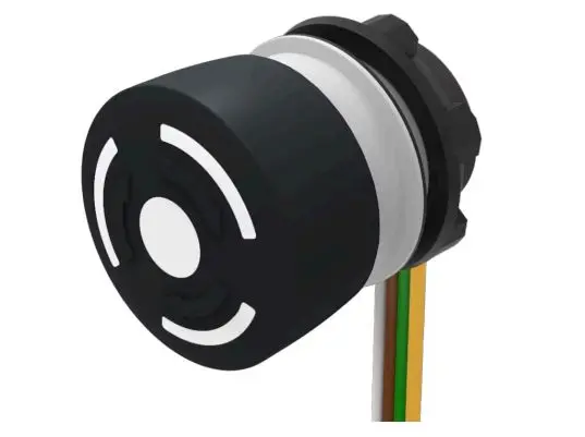 Produktfoto 1 von EAO 84-6340 Not-Aus-Drucktaster, Panel, Ø 22.3 mm, DPST, Schwarz Beleuchtet IP66, IP40, IP65, wartungsfrei