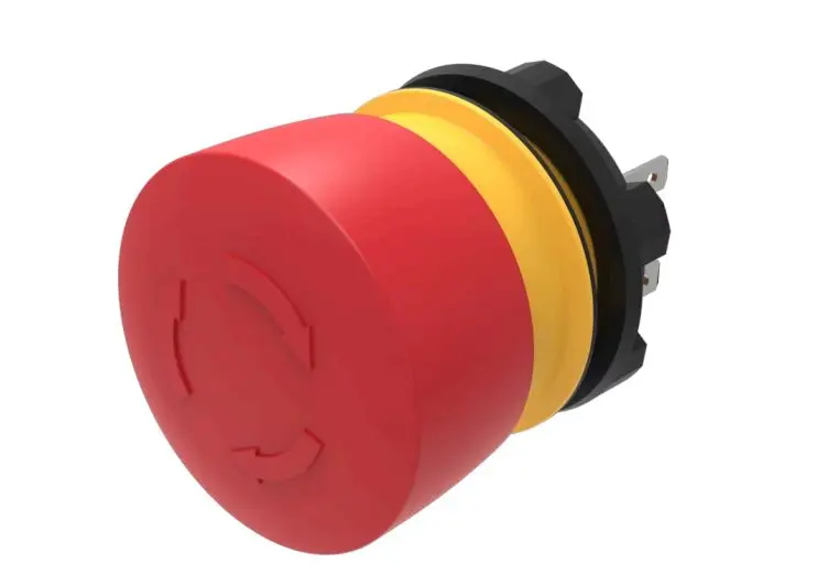 EAO 84-5520 Not-Aus-Drucktaster, Frontplattenmontage, Ø 22.3 mm, 1 Öffner, Rot Beleuchtet IP65, IP67, IP66, wartungsfrei