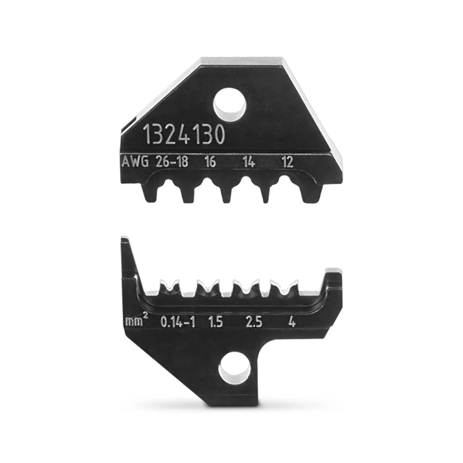 Produktfoto 1 von Phoenix Contact Crimpfox Crimp-Backe Schwarz, Kompressions-Vierkantcrimp