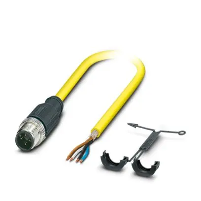 Produktfoto 1 von Phoenix Contact SAC, 4-polig Steuerleitung, M12, Gerade Stecker 4 / Gerade, Länge 2 m