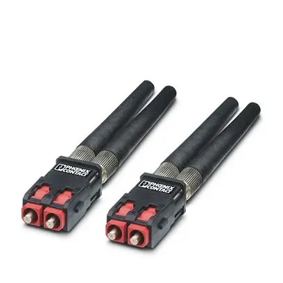 Produktfoto 1 von Phoenix Contact PSM LWL-Steckverbinder, SCRJ, Singlemode, Duplex, PCF, 200/230 μm, Schließer (NO) 2dB, ø 230 μm, Schwarz