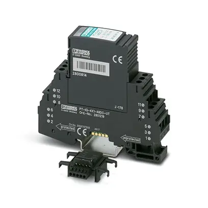 Produktfoto 1 von Phoenix Contact, Überspannungsschutz, 53 V dc 20 kA DIN-Hutschiene PLUGTRAB IQ