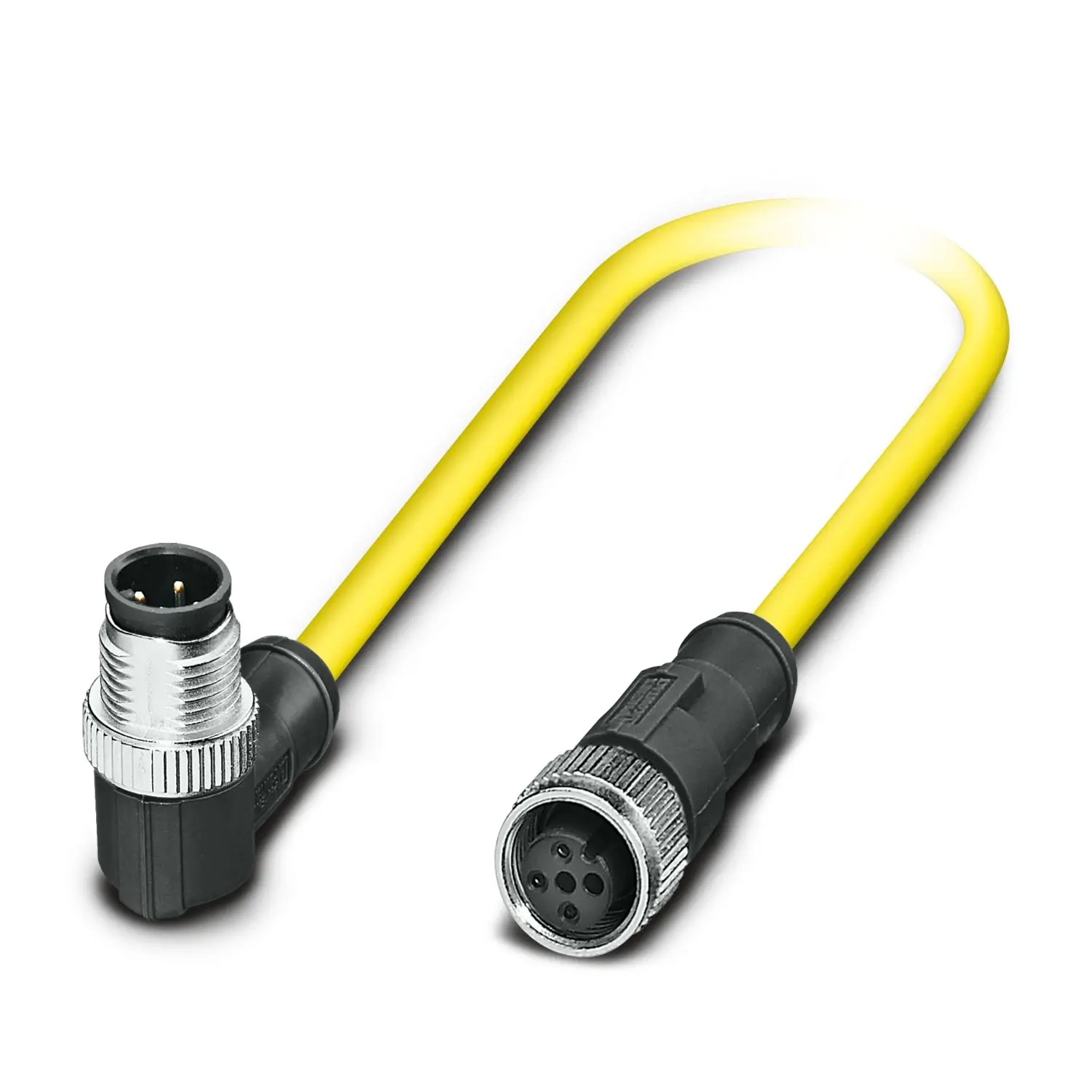 Produktfoto 1 von Phoenix Contact SAC, 3-polig Sensor-Betätigungselementkabel, Rechtwinklig Stecker 3 / Gerade Buchse, Länge 1.5 m