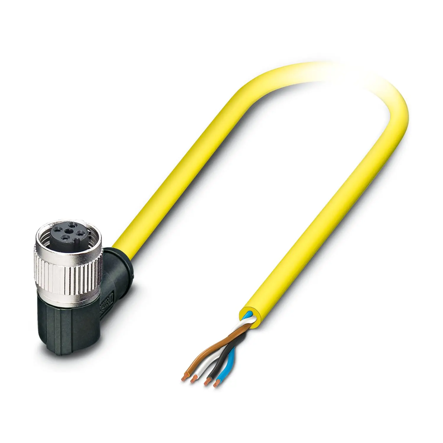Produktfoto 1 von Phoenix Contact SAC, 4-polig Sensor-Betätigungselementkabel, Gerade 4 / M12 Buchse, Länge 2 m