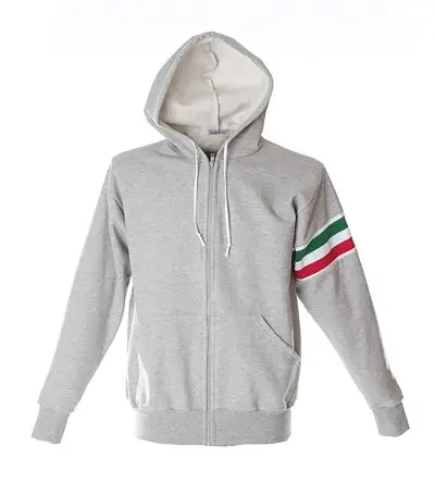 Produktfoto 1 von JRC 988271 Unisex Sweatshirts & Fleecejacken, 100 % Baumwolle Hellgrau Langer Reißverschluss, Größe L