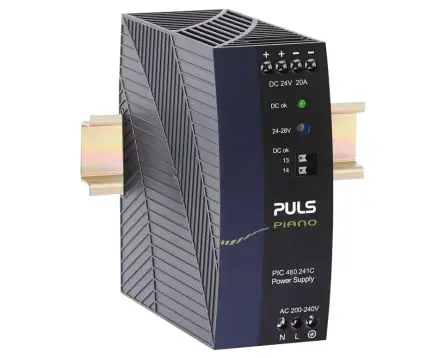 Produktfoto 1 von PULS PIC480 DIN-Schienen Netzteil DIN-Hutschiene 240V ac Wechselstrom/Gleichstrom / 20 A 24V DC 480 W