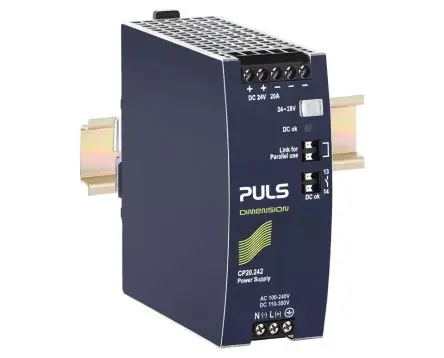Produktfoto 1 von PULS CP20 DIN-Schienen Netzteil DIN-Hutschiene 300V ac/dc Wechselstrom/Gleichstrom / 20 A 24V DC 480 W