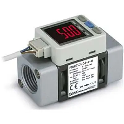 Produktfoto 1 von SMC PFMB7 Luft, Gas, Flüssigkeit, Wasser Durchflusssensor 10 l/min → 1000 l/min Typ Durchflussschalter