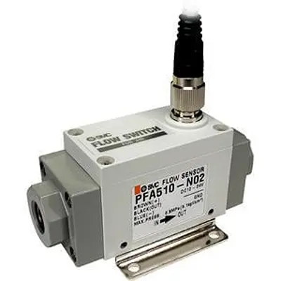 Produktfoto 1 von SMC PF2A Luft Durchflusssensor 12 → 24 V DC 5 L/min → 105 l/min Typ Digitaler Durchflussschalter
