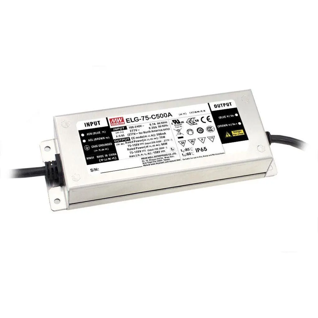 Produktfoto 1 von MEAN WELL LED-Treiber, 75 W 142/431 V dc 1050 A, Ausgang 78 V Intelligentes Timer-Dimmen