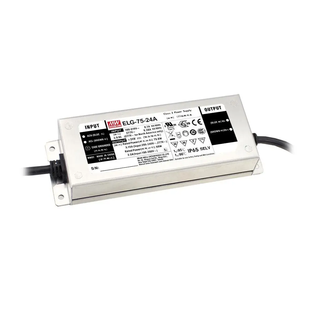 Produktfoto 1 von MEAN WELL LED-Treiber, 75 W 142/431 V dc LED-Treiber 1.6 A, Ausgang 48 V 3 in 1 Dimmfunktion