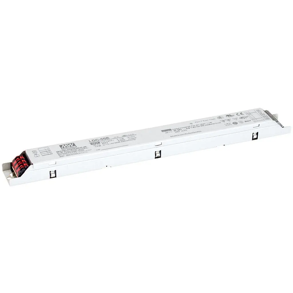 Produktfoto 1 von MEAN WELL LED-Treiber, 55 W 180V ac, 295 V ac LED-Treiber 1050mA, Ausgang 60V 3 in 1 Dimmfunktion