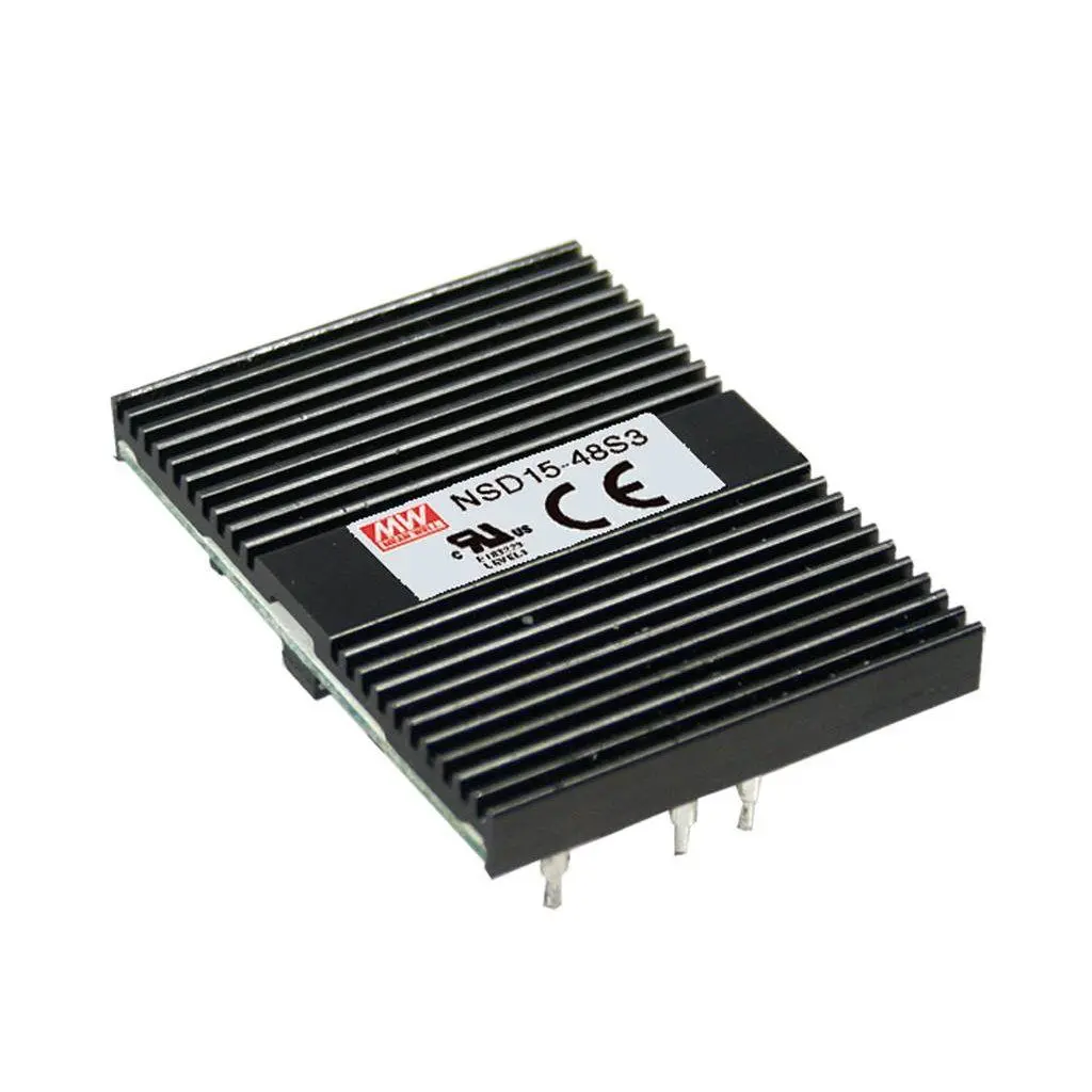 Produktfoto 1 von MEAN WELL NSD15-S DC/DC Konverter, 5V dc OUT 3 A Oberfläche 36V dc -25 °C 70 °C