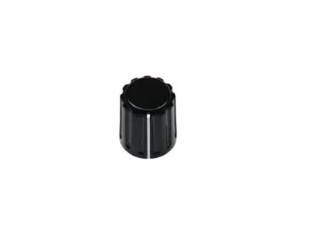 Produktfoto 1 von Vishay Schwarz Potentiometer-Knopf Ø 14.7 mm x 17.3 mm, Runde Welle Schaft 6 mm