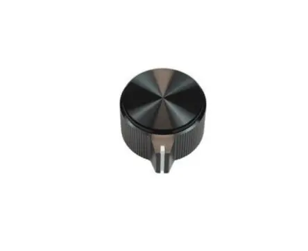 Produktfoto 1 von Vishay Schwarz Potentiometer-Knopf Ø 23.8 mm x 22.4 mm, Runde Welle Schaft 6.35 mm
