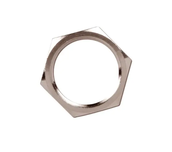 Produktfoto 1 von Wl Gore & Associates Counter Nut Sicherungsmutter M12 x 1.5 Messing vernickelt Metallisch IP40, IP66K, IP68, IP65, IP69K