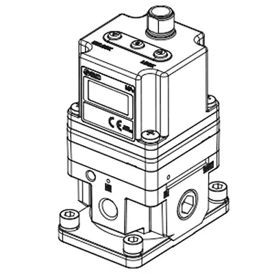 Produktfoto 1 von SMC ITV2000 Pneumatikregler Rc 1/4 1 Mpa 4000l/min
