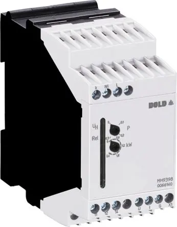 Produktfoto 1 von Dold MH9398 Überwachungsrelais, 1-poliger Umschalter 10 A 100mA - 10A, DIN-Hutschiene, 12 V dc, 230V ac
