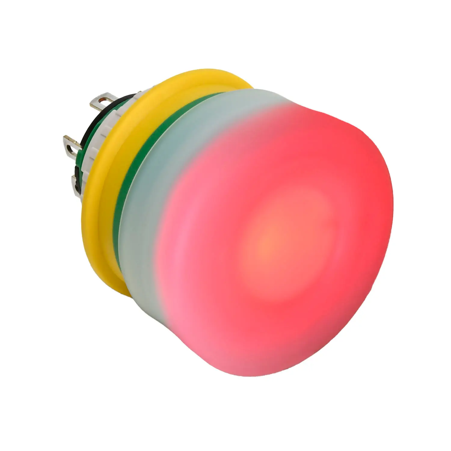 Produktfoto 1 von Idec XA1E Not-Aus-Drucktaster, Panel, Ø 16 mm, DPST, Weiß, Rot IP65, IP69K, IP40, 11.5 mm, x 34.1 mm, Drehrückstellung