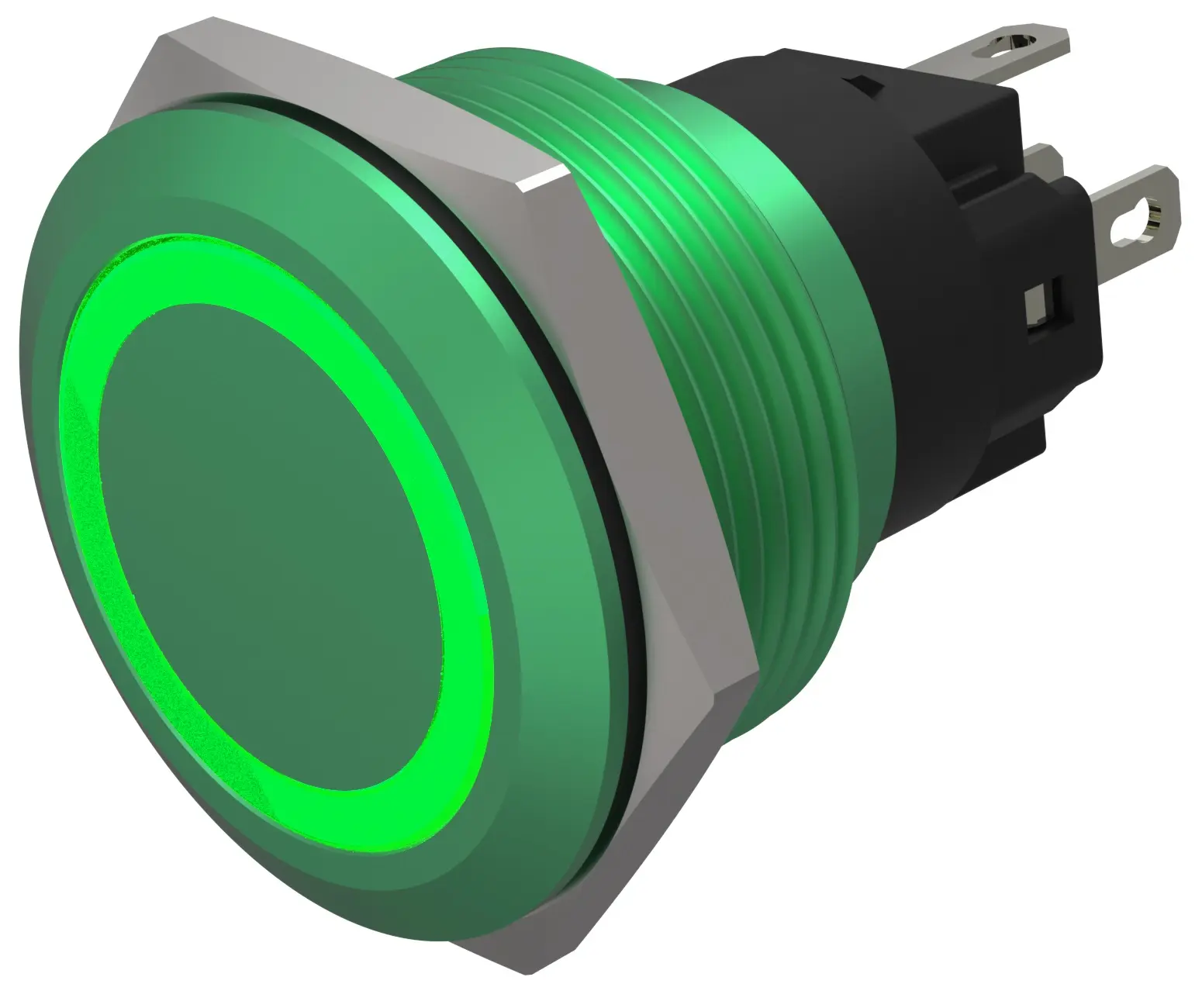 Produktfoto 1 von EAO 82 Druckschalter Grün Beleuchtet Tastend Ø 22 mm, SPST, IP40, IP65