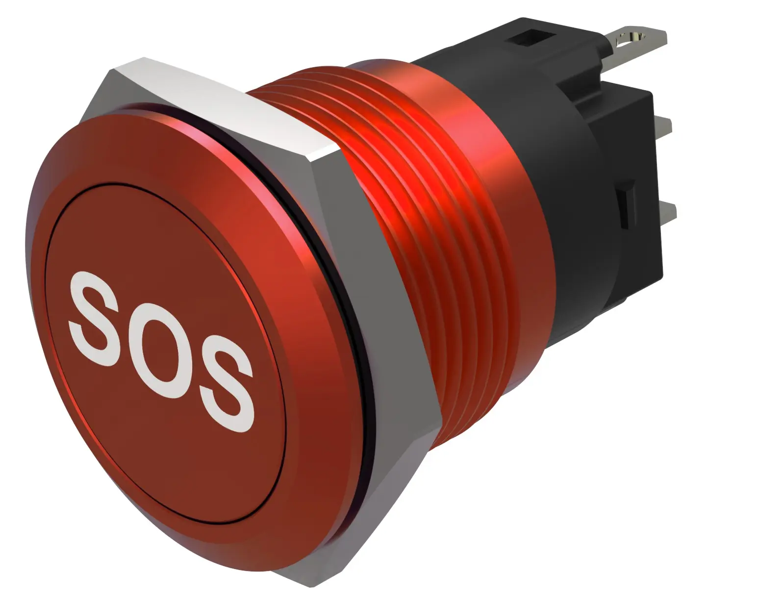 Produktfoto 1 von EAO 82 Druckschalter Rot Tastend Ø 19 mm, SPST, IP65, IP40