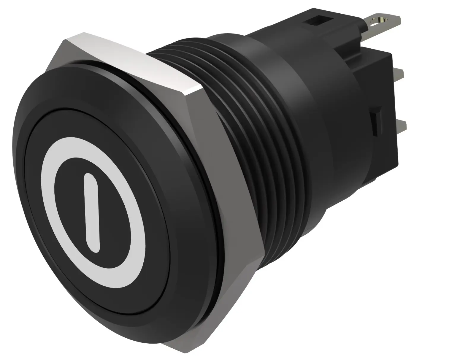 Produktfoto 1 von EAO 82 Druckschalter Schwarz Tastend Ø 19 mm, SPST, IP40, IP65