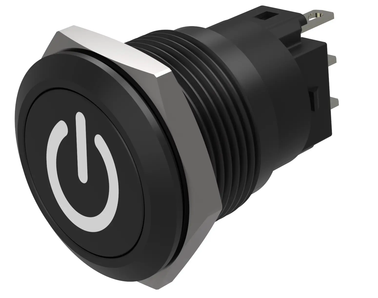 Produktfoto 1 von EAO 82 Druckschalter Schwarz Tastend Ø 19 mm, SPST, IP65, IP40