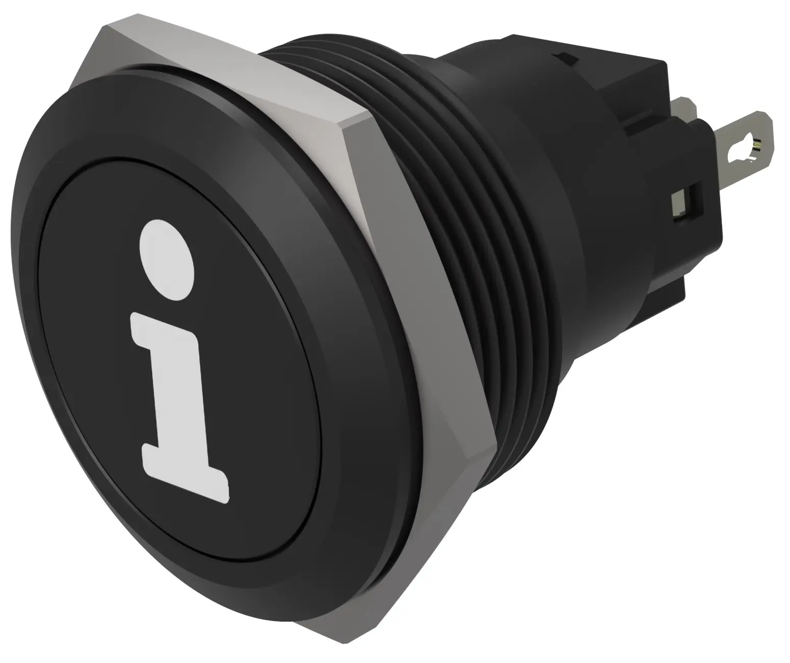 Produktfoto 1 von EAO 82 Druckschalter Schwarz Tastend Ø 22 mm, SPST, IP65, IP40